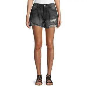 NO BOUNDARIES Destructed Distressed Mom Shorts With Pockets Size 17 NEW